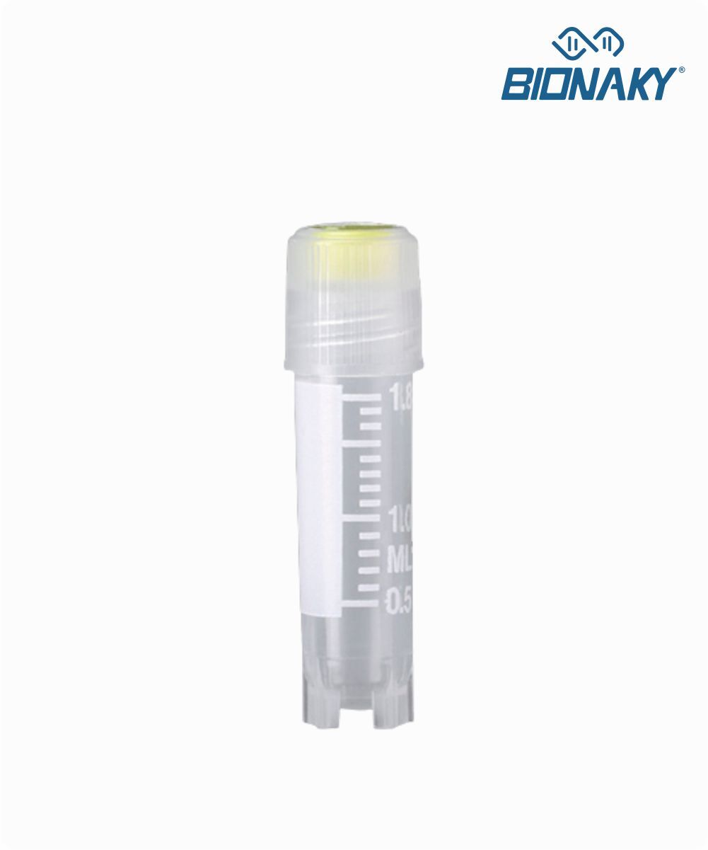 Tubo criogênico 1,8mL com tampa rosca externa estéril